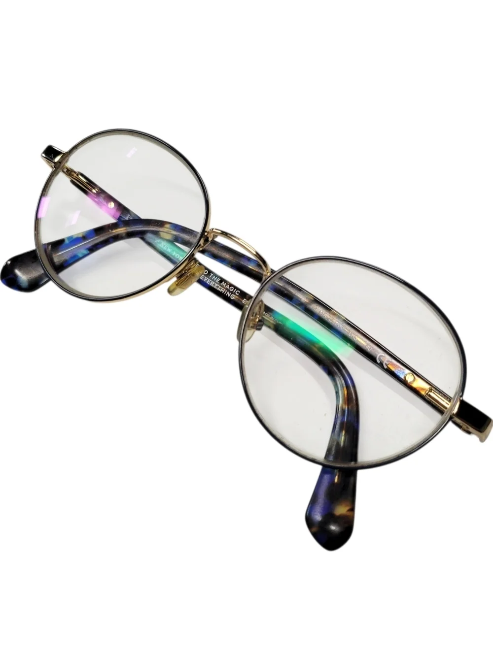 Kate Spade Marciann Eyeglasses Blue Gold Frames